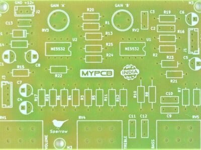 Hi Gain Stereo Bass Treble Board Compact size - PCB only