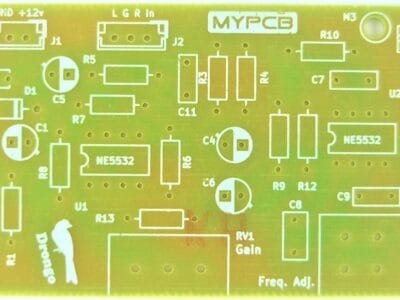 Subwoofer Low Pass Filter Board with High Gain - PCB only